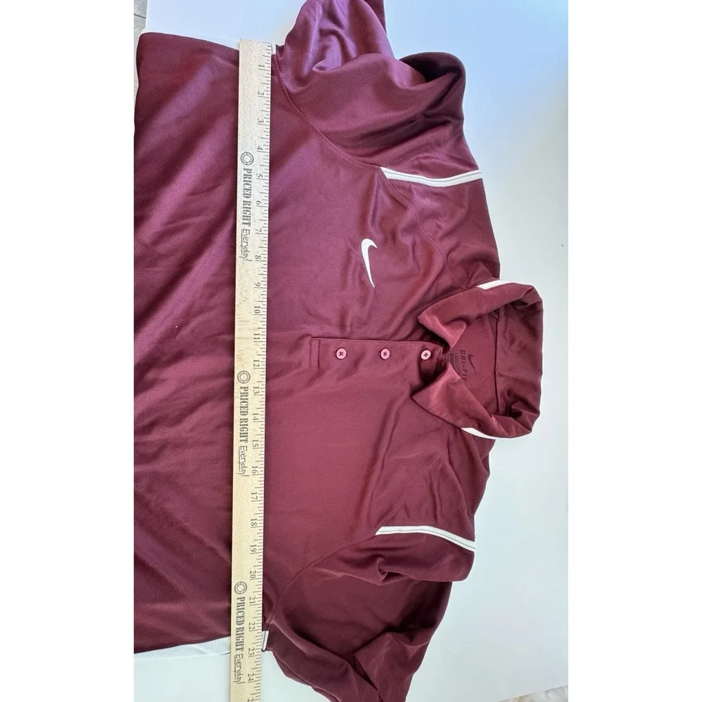 Nike Dri-Fit Polo Mens Shirt - L - Burgundy